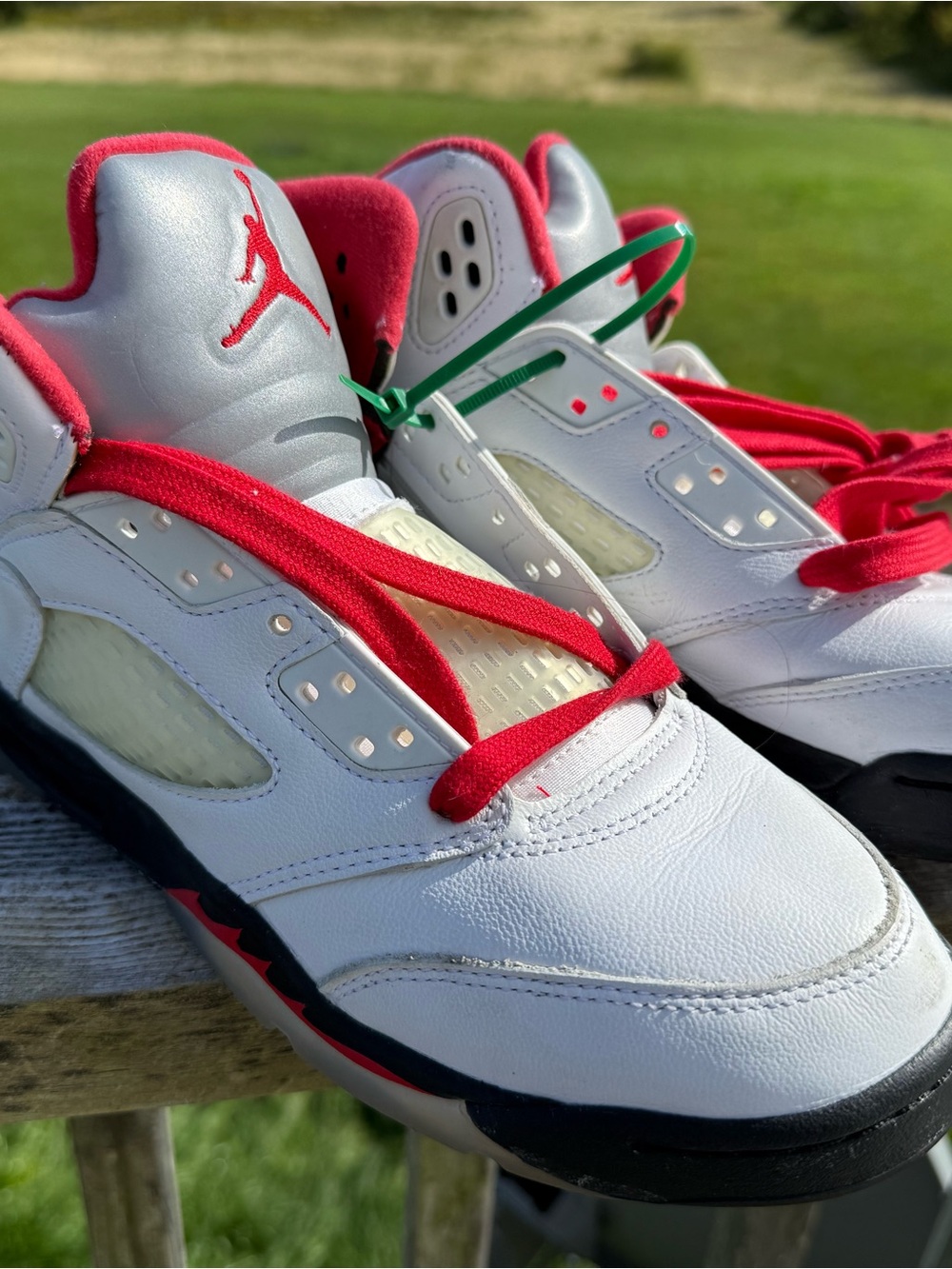 Jordan Kids' White and Red Retro Basketball Sneakers